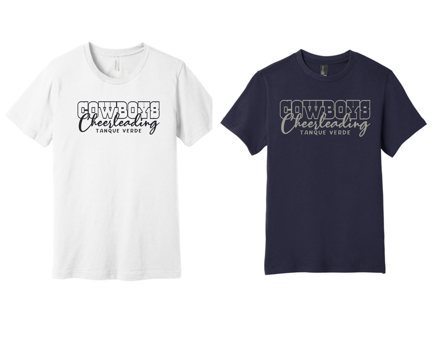 Cowboys Cheerleading Tee- GLITTER DESIGN