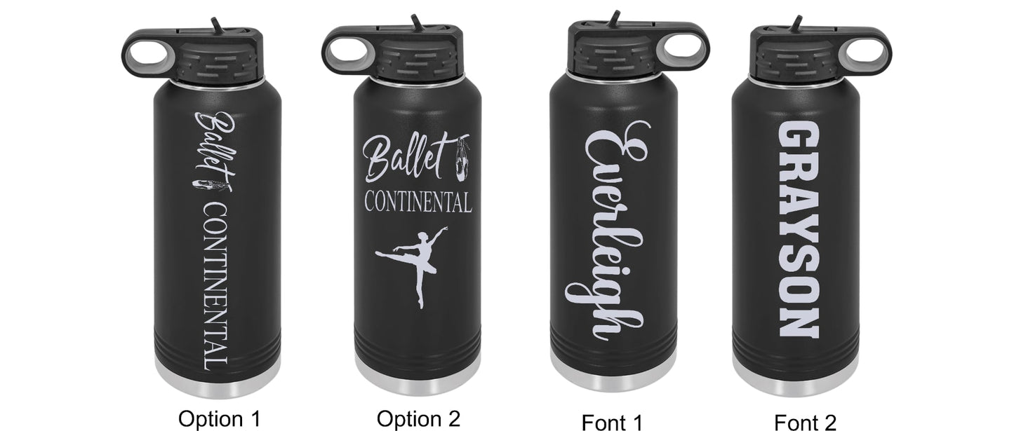Ballet Continental 32oz Water bottle- Personalized Option