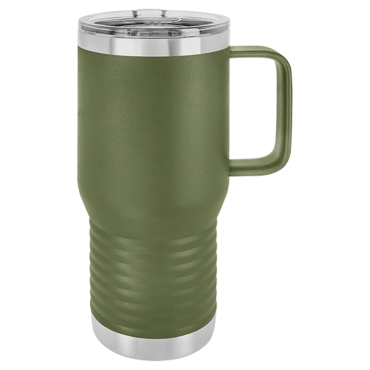 Customizable 40oz, 32oz, 20oz Travel Mug with handle