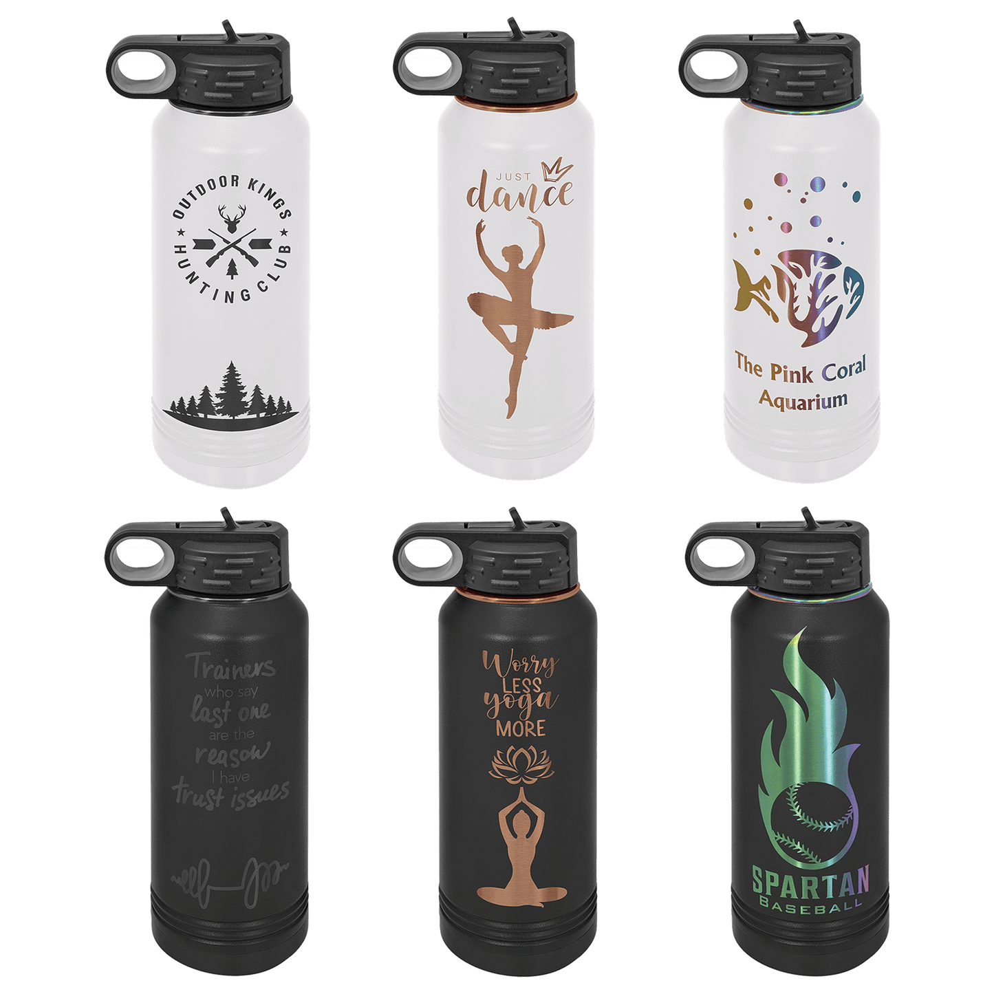 Customizable 32 oz. Water Bottle Metallic Colors
