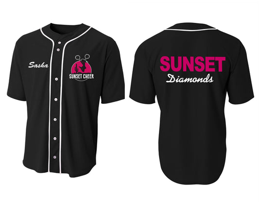 Sunset Cheer Jersey- Customizable to Specific Team