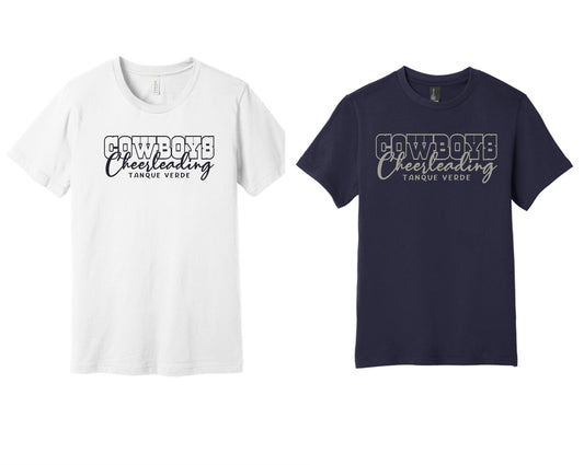 Cowboys Cheerleading Tee- GLITTER DESIGN