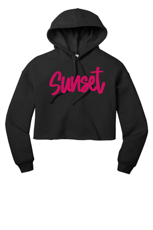 Sunset Cheer Cropped Hoodie