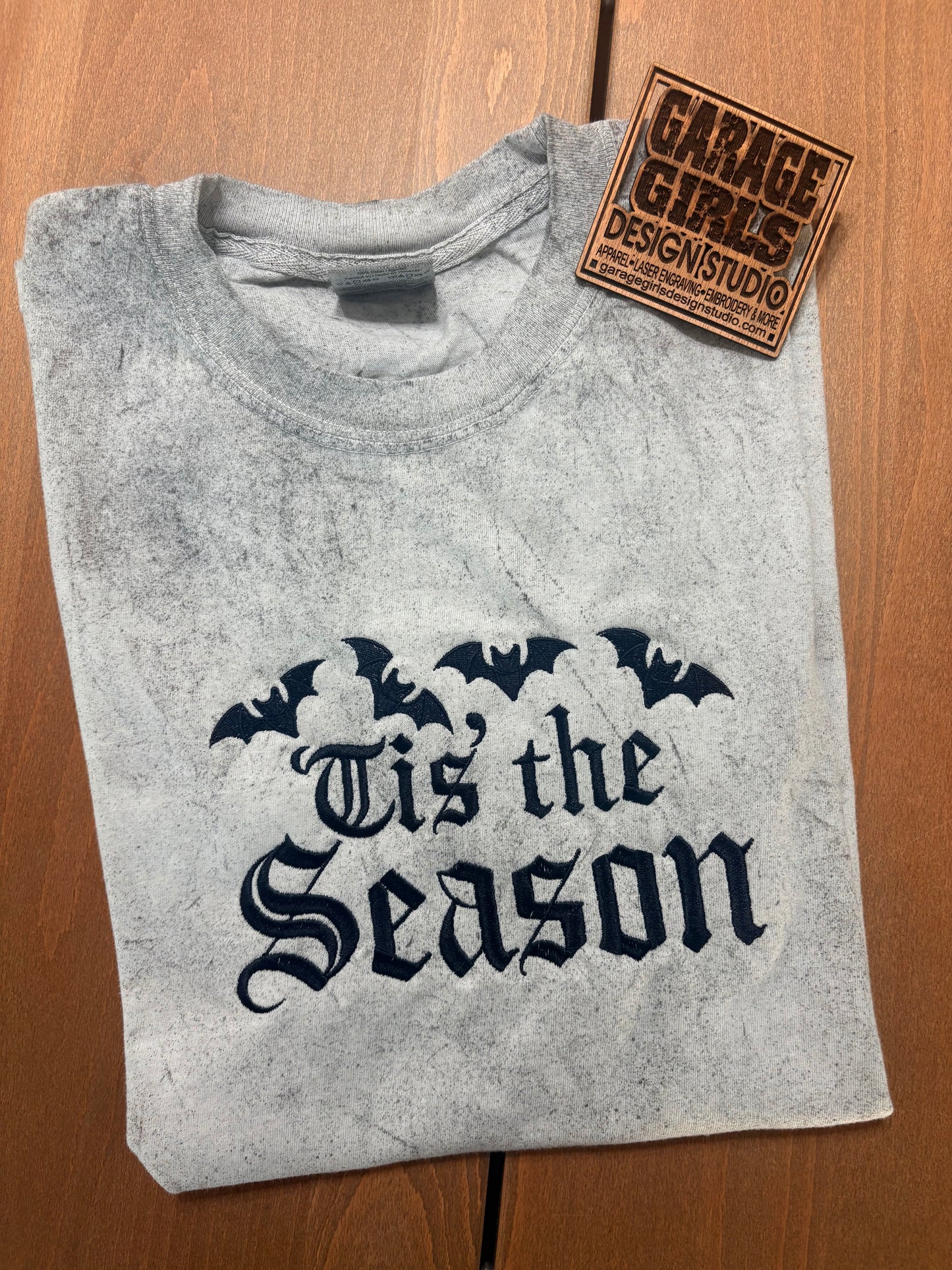 Embroidered "Tis the Season" shirt/sweatshirt