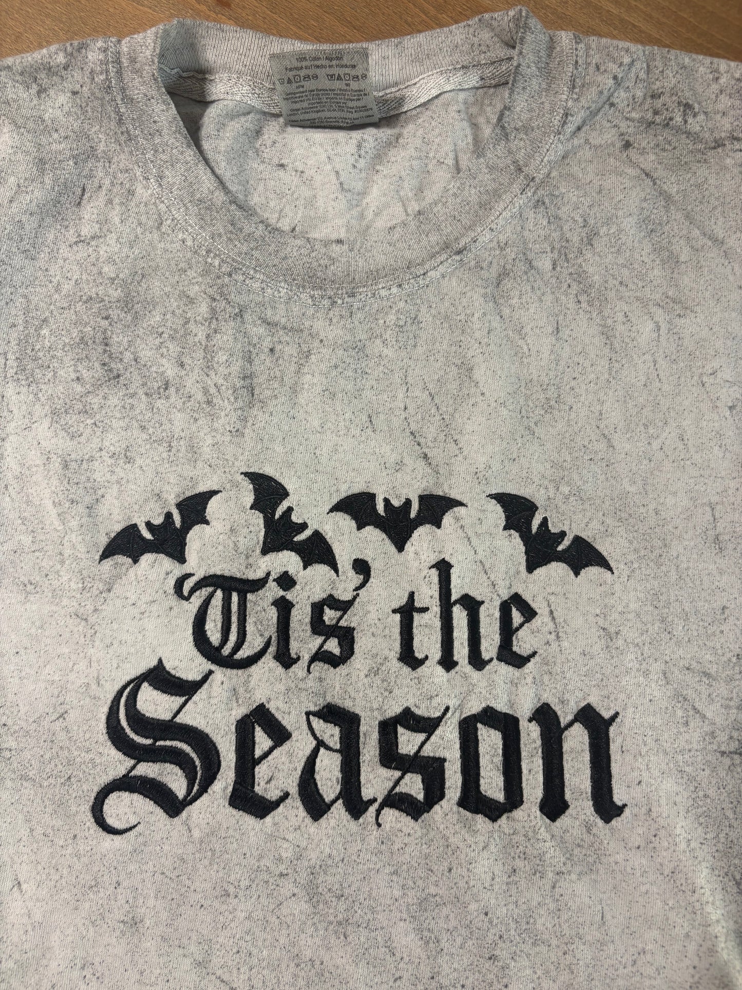 Embroidered "Tis the Season" shirt/sweatshirt