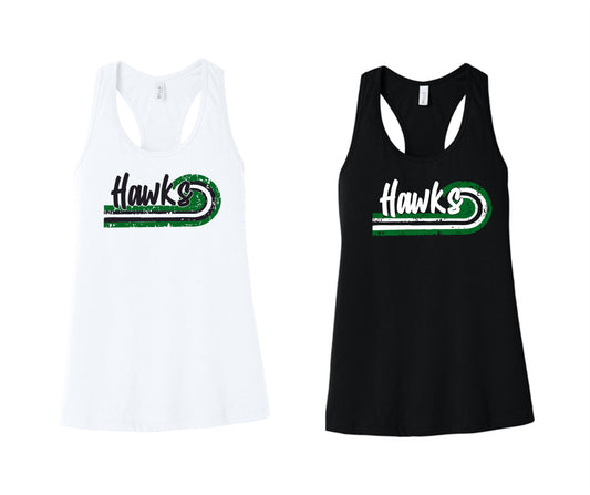 Retro Hawks BELLA+CANVAS® Women’s Jersey Racerback Tank
