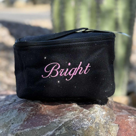 Black Glitter Cosmetic Case
