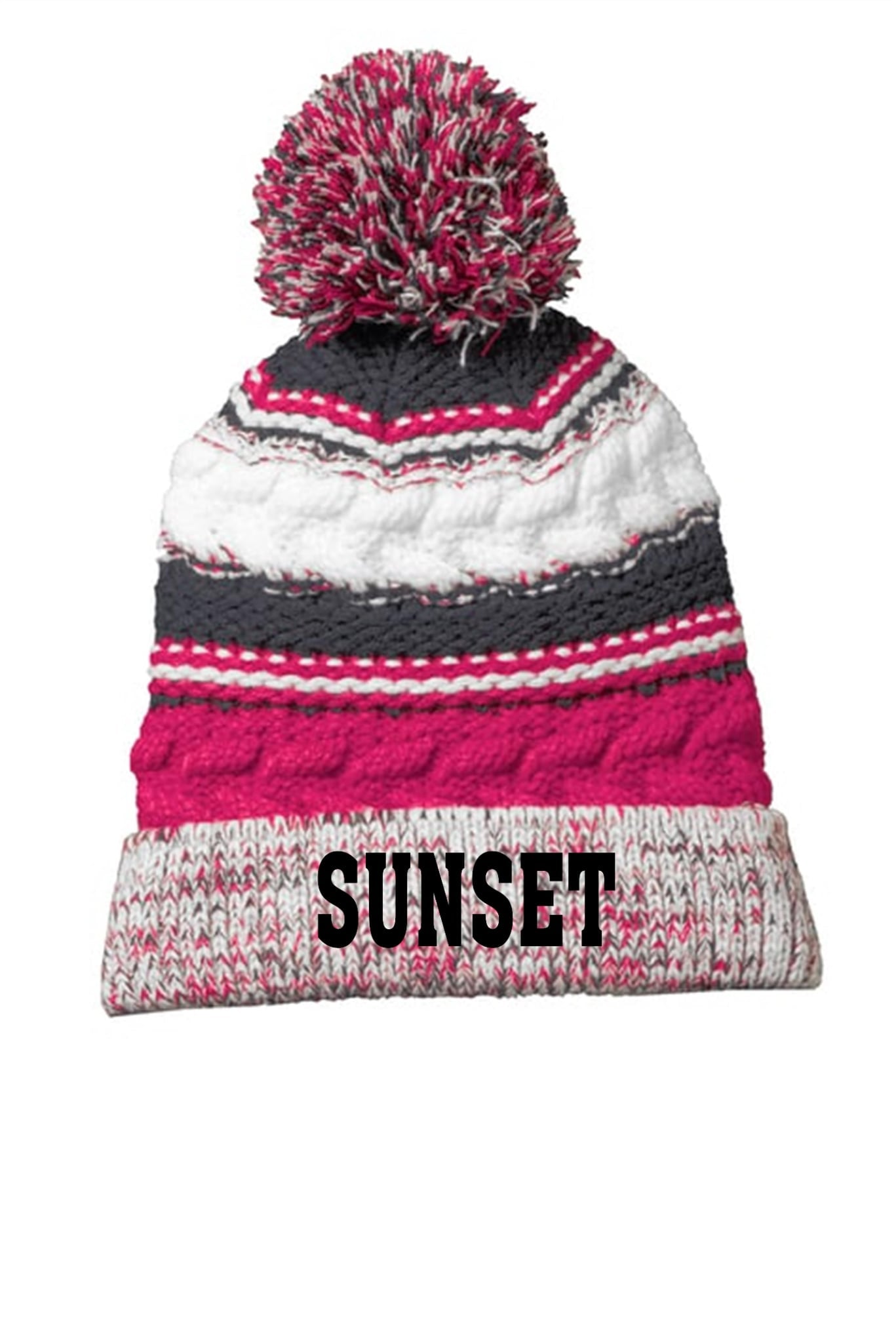 Sunset Beanie- COLORADO BOUND- Embroidered Sunset