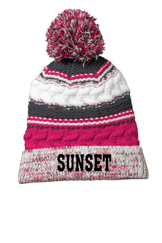 Sunset Beanie- COLORADO BOUND- Embroidered Sunset