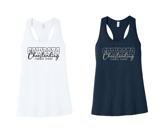 Cowboys Cheerleading Tank- GLITTER DESIGN-Personalize