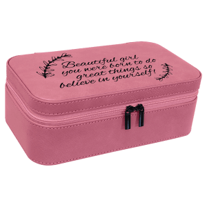 7 1/2 X 4 1/2  Laserable Leatherette Jewelry Box
