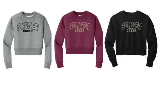 Sunset Cheer Fleece Cropped Crew